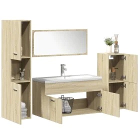 Juego de muebles de baño 5 pzas madera ingeniería roble Sonoma von , Badezimmermöbel - Ref: Foro24-3325003, Preis: 312,31 €, ...