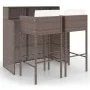 3-piece garden bar set and brown synthetic rattan cushions by vidaXL, Garden sets - Ref: Foro24-3094806, Price: 349,42 €, Dis...