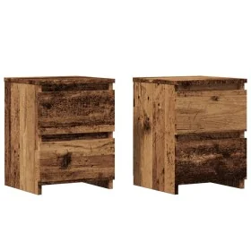 Mesitas de noche 2 uds madera ingeniería envejecida 30x30x40 cm by , Nightstands - Ref: Foro24-855847, Price: 61,92 €, Discou...