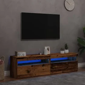 Muebles de TV con luces LED 2 uds madera ingeniería envejecida von , TV-Möbel - Ref: Foro24-856316, Preis: 83,76 €, Rabatt: %