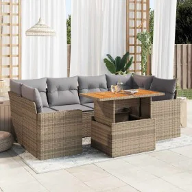 Set sofás de jardín 7 piezas y cojines ratán sintético beige von , Gartensets - Ref: Foro24-3327006, Preis: 538,90 €, Rabatt: %
