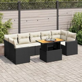 Set de sofás de jardín y cojines 8 piezas ratán sintético negro von , Gartensets - Ref: Foro24-3327010, Preis: 523,07 €, Raba...
