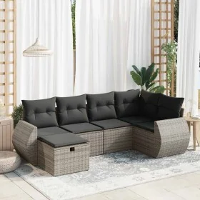Set de muebles de jardín 6 pzas y cojines ratán sintético gris von , Gartensets - Ref: Foro24-3325586, Preis: 402,64 €, Rabat...