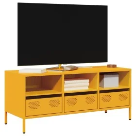 Mueble para TV acero laminado en frío amarillo 101,5x39x43,5 cm von , TV-Möbel - Ref: Foro24-851325, Preis: 93,19 €, Rabatt: %