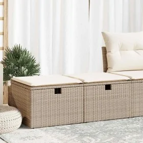 Set sofás jardín y cojines 2 pzas ratán sintético acacia beige by , Garden sets - Ref: Foro24-3328671, Price: 130,21 €, Disco...