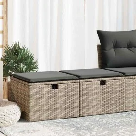 Set sofás jardín y cojines 2 pzas ratán sintético acacia gris by , Garden sets - Ref: Foro24-3328673, Price: 101,89 €, Discou...