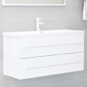 Mueble con lavabo madera de ingeniería blanco de , Tocadores de baño - Ref: Foro24-3099068, Precio: 292,07 €, Descuento: %
