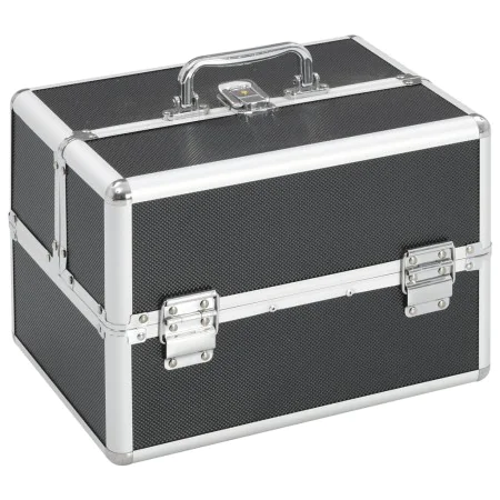 Maletín de maquillaje aluminio negro 22x30x21 cm by , toiletry bags - Ref: Foro24-91829, Price: 42,36 €, Discount: %