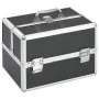 Maletín de maquillaje aluminio negro 22x30x21 cm by , toiletry bags - Ref: Foro24-91829, Price: 42,36 €, Discount: %