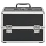 Maletín de maquillaje aluminio negro 22x30x21 cm by , toiletry bags - Ref: Foro24-91829, Price: 42,36 €, Discount: %