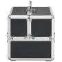Maletín de maquillaje aluminio negro 22x30x21 cm by , toiletry bags - Ref: Foro24-91829, Price: 42,36 €, Discount: %