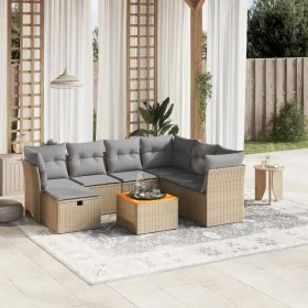 Juego de sofás jardín con cojines beige mezcla 8 pzas ratán PE von , Gartensets - Ref: Foro24-3264741, Preis: 469,13 €, Rabat...