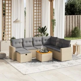 Juego de sofás jardín con cojines beige mezcla 8 pzas ratán PE by , Garden sets - Ref: Foro24-3264853, Price: 479,08 €, Disco...