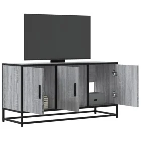 Mueble TV madera ingeniería y metal gris Sonoma 100x35x50 cm von , TV-Möbel - Ref: Foro24-848832, Preis: 74,89 €, Rabatt: %