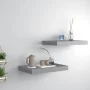 Floating wall shelves 2 pcs MDF gray 40x23x3.8 cm by vidaXL, Shelves and shelves - Ref: Foro24-323848, Price: 28,81 €, Discou...