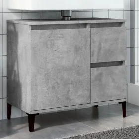 Mueble de lavabo madera ingeniería gris hormigón 65x33x60 cm by , bathroom vanities - Ref: Foro24-857122, Price: 69,50 €, Dis...