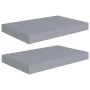 Floating wall shelves 2 pcs MDF gray 40x23x3.8 cm by vidaXL, Shelves and shelves - Ref: Foro24-323848, Price: 28,81 €, Discou...
