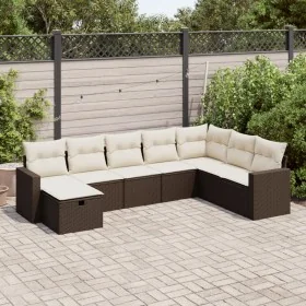 Set sofás de jardín 8 piezas y cojines ratán sintético marrón by , Garden sets - Ref: Foro24-3325439, Price: 503,13 €, Discou...