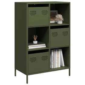 Aparador de acero verde oliva 68x39x103,5 cm by , Sideboards - Ref: Foro24-851410, Price: 119,38 €, Discount: %