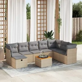 Set de sofás de jardín con cojines 9 pzas ratán sintético beige by , Garden sets - Ref: Foro24-3325776, Price: 531,80 €, Disc...
