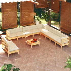 Gartenmöbel 12 Stück Kissen aus massivem Kiefernholz von vidaXL, Gartensets - Ref: Foro24-3096857, Preis: 914,58 €, Rabatt: %
