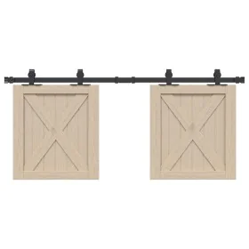 Kit de puerta corredera de armario acero carbono 122 cm de , Accesorios de bricolaje - Ref: Foro24-4009673, Precio: 35,80 €, ...
