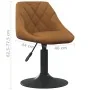 Silla de comedor de terciopelo marrón von , Essstühle - Ref: Foro24-3088811, Preis: 73,71 €, Rabatt: %