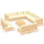Muebles de jardín 12 piezas cojines madera maciza de pino de vidaXL, Conjuntos de jardín - Ref: Foro24-3096869, Precio: 964,4...