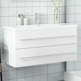 Mueble de baño con lavabo integrado blanco von , Badezimmerwaschtische - Ref: Foro24-3278794, Preis: 324,27 €, Rabatt: %