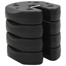 Placas de peso para cenador 4 uds hormigón negro 220x50 mm de vidaXL, Pesos para cenadores - Ref: Foro24-45210, Precio: 35,11...