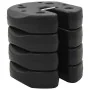 Placas de peso para cenador 4 uds hormigón negro 220x50 mm de vidaXL, Pesos para cenadores - Ref: Foro24-45210, Precio: 37,97...