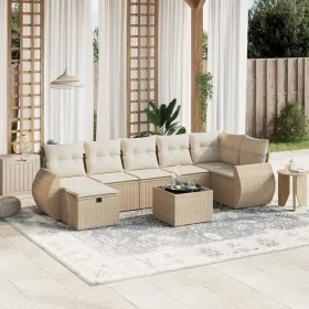 Juego de sofás de jardín con cojines beige 8 pzas ratán PE von , Gartensets - Ref: Foro24-3264134, Preis: 583,27 €, Rabatt: %