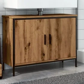 Armario lavabo baño madera ingeniería roble artisan 80x30x60 cm von , Badezimmerwaschtische - Ref: Foro24-857701, Preis: 78,4...