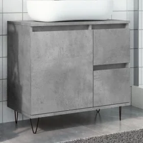 Mueble de lavabo madera ingeniería gris hormigón 65x33x60 cm von , Badezimmermöbel - Ref: Foro24-857225, Preis: 68,85 €, Raba...