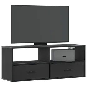 Mueble de TV madera de ingeniería y metal negro 100x31x39,5 cm de , Muebles TV - Ref: Foro24-848929, Precio: 58,71 €, Descuen...