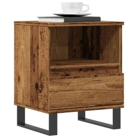 Mesita de noche madera ingeniería madera envejecida 40x35x50 cm by , Nightstands - Ref: Foro24-857376, Price: 54,40 €, Discou...