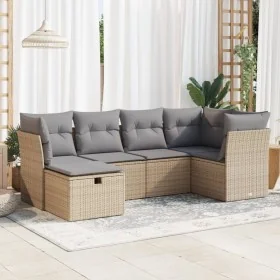 Juego de sofás jardín con cojines 6 pzas ratán sintético beige von , Gartensets - Ref: Foro24-3325285, Preis: 388,57 €, Rabat...