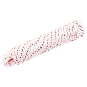 Cordón de arranque nailon blanco y rojo Ø6 mm 10 m by , Ropes and metal cords - Ref: Foro24-4100614, Price: 10,56 €, Discount: %