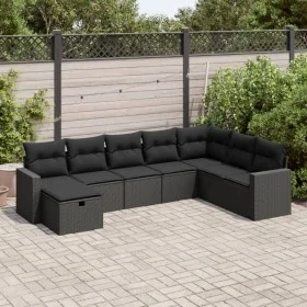 Set de sofás de jardín y cojines 8 piezas ratán sintético negro von , Gartensets - Ref: Foro24-3325431, Preis: 507,66 €, Raba...