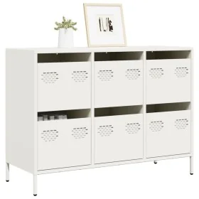Aparador de acero laminado en frío blanco 101,5x39x73,5 cm von , Sideboards - Ref: Foro24-851267, Preis: 178,00 €, Rabatt: %