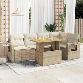 Juego de sofás jardín con cojines 6 pzas ratán sintético beige von , Gartensets - Ref: Foro24-3327152, Preis: 518,69 €, Rabat...