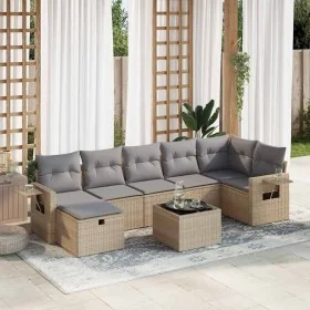 Set de sofás de jardín y cojines 8 piezas ratán sintético beige von , Gartensets - Ref: Foro24-3325515, Preis: 525,95 €, Raba...
