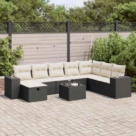 Set de sofás de jardín con cojines 9 pzas ratán sintético negro by , Garden sets - Ref: Foro24-3325742, Price: 538,30 €, Disc...