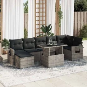 Set de sofás de jardín y cojines 8 piezas ratán sintético gris by , Garden sets - Ref: Foro24-3326521, Price: 530,55 €, Disco...