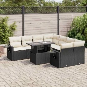 Set de sofás de jardín con cojines 9 pzas ratán sintético negro von , Gartensets - Ref: Foro24-3326447, Preis: 594,47 €, Raba...