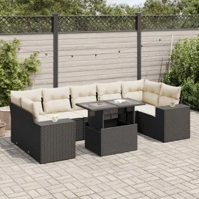 Set de sofás de jardín y cojines 8 piezas ratán sintético negro by , Garden sets - Ref: Foro24-3326757, Price: 556,81 €, Disc...