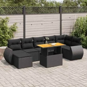 Set de sofás de jardín y cojines 8 piezas ratán sintético negro von , Gartensets - Ref: Foro24-3327289, Preis: 541,70 €, Raba...