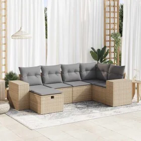 Juego de sofás jardín con cojines 6 pzas ratán sintético beige von , Gartensets - Ref: Foro24-3325685, Preis: 433,12 €, Rabat...