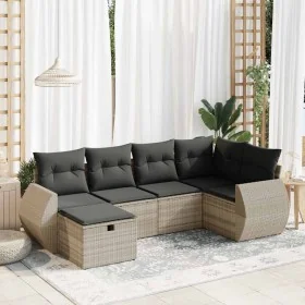 Set de sofás de jardín 6 pzas y cojines ratán sintético gris by , Garden sets - Ref: Foro24-3325588, Price: 442,06 €, Discoun...