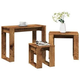 Mesas apilables 3 uds madera de ingeniería madera envejecida by , Side tables - Ref: Foro24-856678, Price: 50,66 €, Discount: %